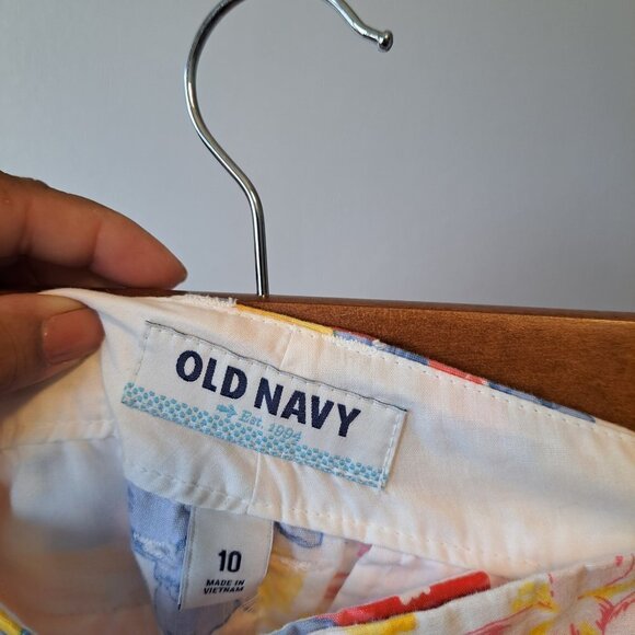 Old Navy Multifloral Women Cotton Casual‎ Shorts Size 10 Summer Outside - Picture 6 of 10